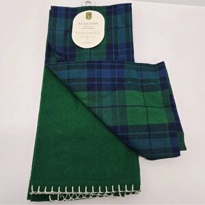 Threshold Kitchen Towel 2 Pack Dish Towels Green Blue Plaid NEW